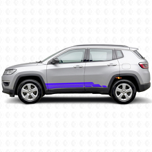 Kit de Vinilo Lateral con Rayas Curvas para Jeep Compass 2016+_2