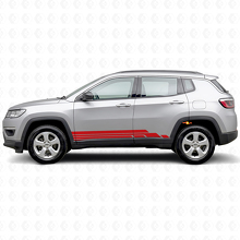 Kit de Vinilo Lateral con Rayas Curvas para Jeep Compass 2016+_3