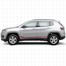 Calcomanía lateral de vinilo con rayas de panal para Jeep Compass 2016+_3