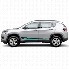 Calcomanía de vinilo con franjas laterales estilo vintage para Jeep Compass 2016+_2