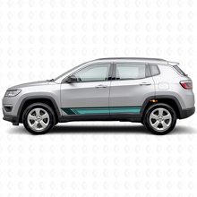 Tira lateral de vinilo con rayas rectas vintage para Jeep Compass 2016+_2