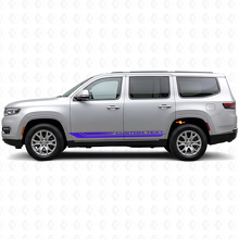 Calcomanía de vinilo con rayas laterales curvas ajedrezadas para Jeep Wagoneer 2022+_2