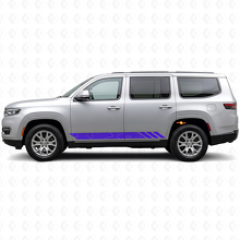 Calcomanía lateral de vinilo con rayas estilo topográfico para Jeep Wagoneer 2022+_2