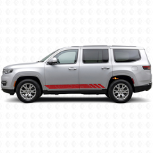 Calcomanía lateral de vinilo con rayas estilo topográfico para Jeep Wagoneer 2022+_3
