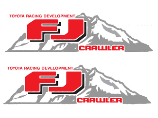 2 Toyota FJ CRAWLER Mountain Deer Hunter Calcomanía TRD carreras desarrollo lateral vinilo calcomanía