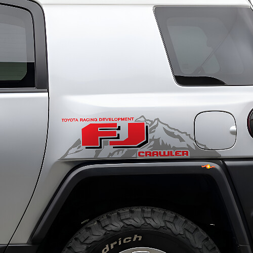 Juego de vinilos laterales para montaña estilo TRD para Toyota FJ Cruiser