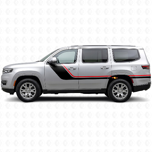 Vinilo lateral de rayas gemelas para Jeep Wagoneer 2022+_1