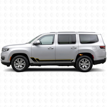 Calcomanía de vinilo en franjas gemelas para paneles laterales para Jeep Wagoneer 2022+_2