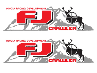 Toyota FJ CRAWLER Mountain Deer Hunter Calcomanía TRD carreras desarrollo lateral vinilo calcomanía pegatina #2