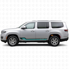Calcomanía de vinilo con rayas laterales de estilo vintage para Jeep Wagoneer 2022+_2