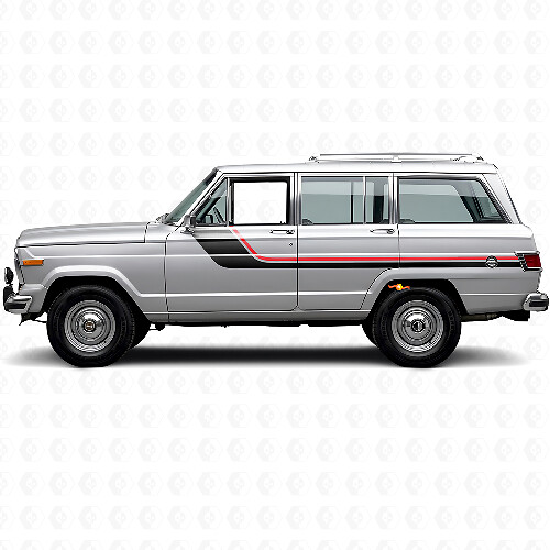Vinilo lateral con rayas gemelas para Jeep Wagoneer 1963-1991