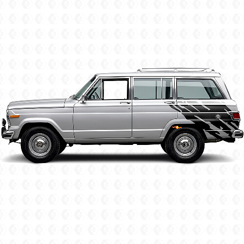 Calcomanía de vinilo gráfica de salpicaduras de barro para la parte trasera lateral del Jeep Wagoneer 1963-1991