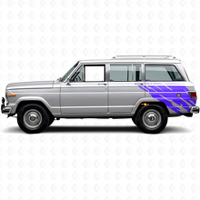 Calcomanía de vinilo gráfica de salpicaduras de barro para la parte trasera lateral del Jeep Wagoneer 1963-1991_2