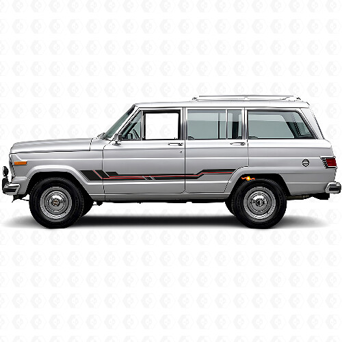 Vinilo Adhesivo para Panel Lateral con Líneas Curvas para Jeep Wagoneer 1963-1991