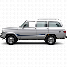 Calcomanía de Vinilo con Rayas Laterales Estilo Racing para Jeep Wagoneer 1963-1991_2