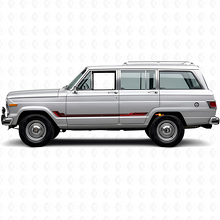 Calcomanía de Vinilo con Rayas Laterales Estilo Racing para Jeep Wagoneer 1963-1991_3
