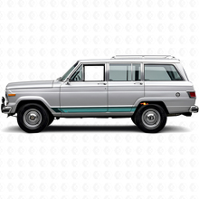 Vinilos Laterales de Rayas Rectas Vintage para Jeep Wagoneer 1963-1991_2