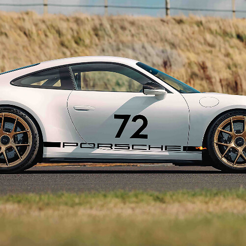 Vinilo lateral estilo Racing 72 adhesivo 2 para Porsche 911 GT3