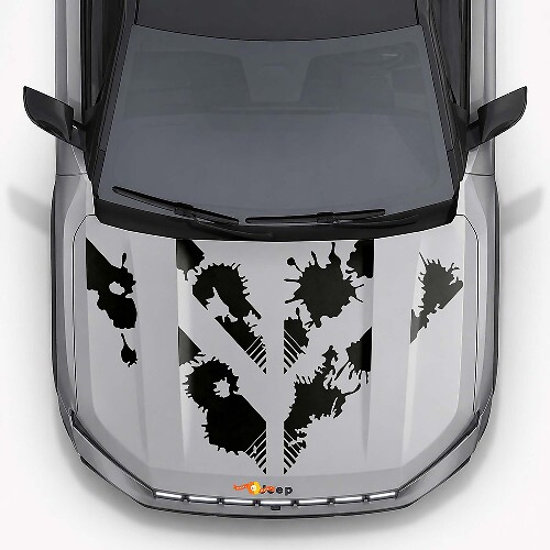 Vinilo adhesivo estilo salpicadura de barro para capó de Jeep Compass 2026