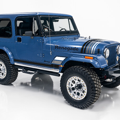 Adhesivo de vinilo con franjas laterales y capó estilo vintage para Jeep CJ-7 Renegade