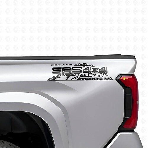 Juego de calcomanías de vinilo para lado de montaña todo terreno SR5 4x4 para camiones Toyota