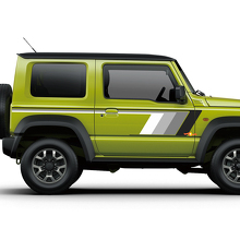 Pegatinas de vinilo con rayas laterales de estilo retro para Suzuki Jimny_2