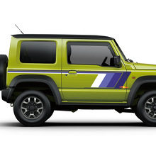 Pegatinas de vinilo con rayas laterales de estilo retro para Suzuki Jimny_3