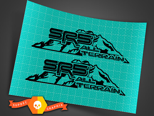 TOYOTA SR5 4X4 TODO TERRENO Calcomanía Montaña TRD carreras desarrollo lado vinilo calcomanía pegatina 3