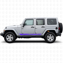 Calcomanía de Vinilo con Franjas Laterales Curvas a Cuadros para Jeep Wrangler JK 2007-2018_2