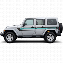 Vinilo adhesivo para puerta con triple raya para Jeep Wrangler JK 2007-2018_2