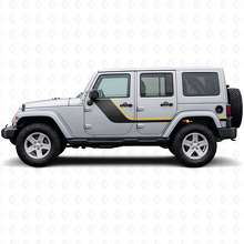 Vinilo lateral con franjas gemelas para Jeep Wrangler JK 2007-2018_2