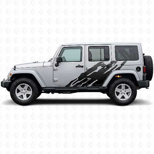 Vinilo decorativo lateral con diseño de salpicaduras de barro para Jeep Wrangler JK 2007-2018_1