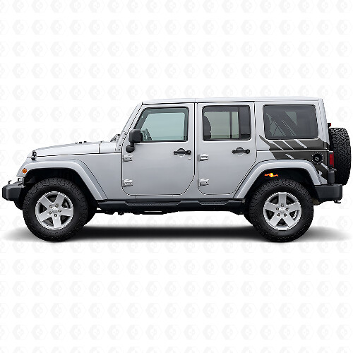 Gráfico de Salpicadura de Barro Vinilo Adhesivo Lateral Trasero para Jeep Wrangler JK 2007-2018_1