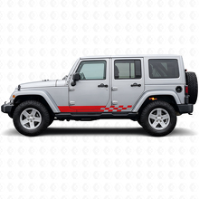Calcomanía lateral de vinilo con rayas a cuadros para Jeep Wrangler JK 2007-2018_3