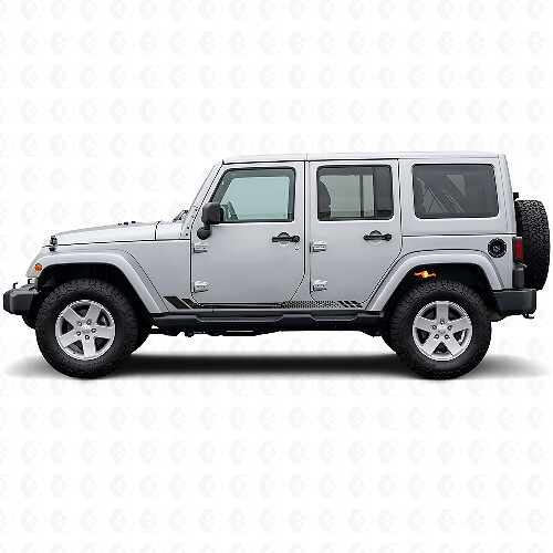 Vinilo lateral con rayas de panal para Jeep Wrangler JK 2007-2018