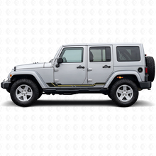 Vinilo adhesivo para paneles de balancines con líneas curvas para Jeep Wrangler JK 2007-2018_2
