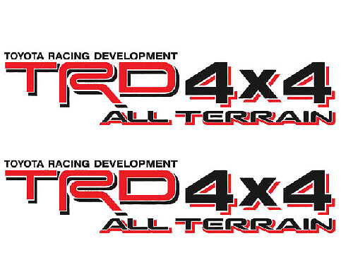 Set de calcomanías laterales de vinilo TRD 4x4 para todo terreno