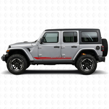 Vinilo adhesivo con franjas laterales curvas a cuadros para Jeep Wrangler JL 2018+_3