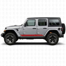 Calcomanía lateral de vinilo con rayas estilo topográfico para Jeep Wrangler JL 2018+_3