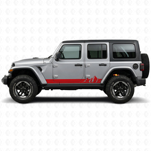 Vinilo lateral de franjas anchas de montañas para Jeep Wrangler JL 2018+_3