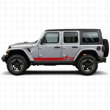Láminas laterales con estilo de montañas adhesivas para Jeep Wrangler JL 2018+_3
