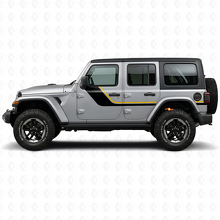 Calcomanía lateral de rayas gemelas para Jeep Wrangler JL 2018+_2