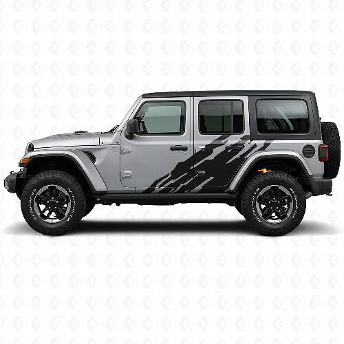 Adhesivo Vinilo Lateral con Gráfico de Salpicadura de Barro para Jeep Wrangler JL 2018+_1