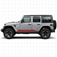 Kit de Pegatinas Laterales de Vinilo con Rayas Curvadas para Jeep Wrangler JL 2018+_3