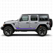 Calcomanía lateral de vinilo con franjas de panal para Jeep Wrangler JL 2018+_2