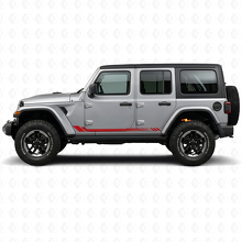Calcomanía lateral de vinilo con franjas de panal para Jeep Wrangler JL 2018+_3