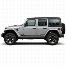 Vinilo adhesivo para paneles laterales con líneas curvas para Jeep Wrangler JL 2018+_2