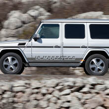 Calcomanía de vinilo lateral con franjas Racing personalizadas para Mercedes-Benz Clase G_2