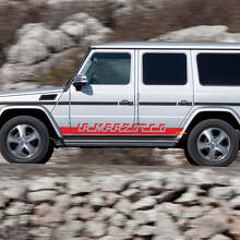 Calcomanía de vinilo lateral con franjas Racing personalizadas para Mercedes-Benz Clase G_3