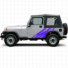 Adhesivo Vinilo Lateral con Gráfico de Salpicadura de Lodo para Jeep Wrangler YJ 1987-1995_2